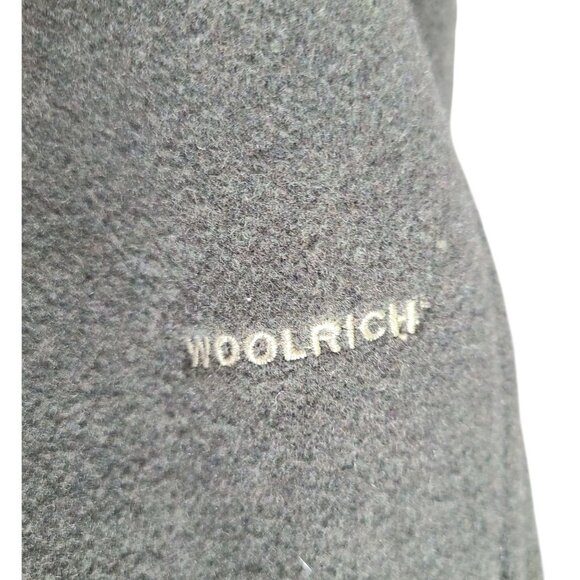 Woolrich Women's Size M Hunter Green Wool Full-Zip Jacket Plaid Collar Lining - Picture 5 of 13